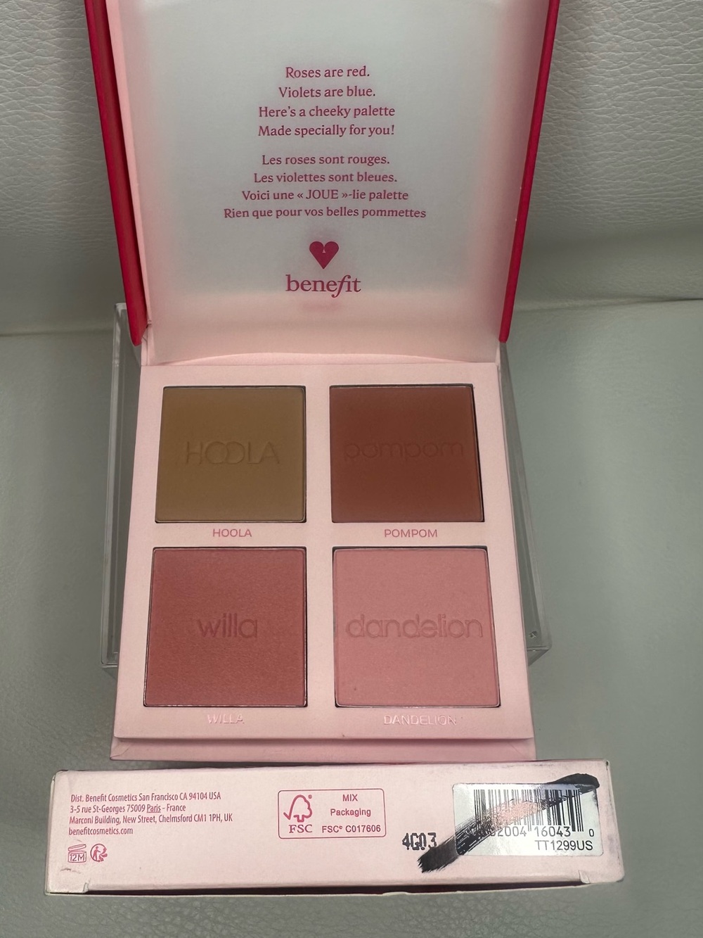Benefit Cheek Palette – Pink & Brown Blush + Bronzer Quartet
